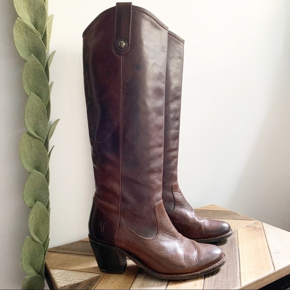 Frye Jackie Button Leather Boots
